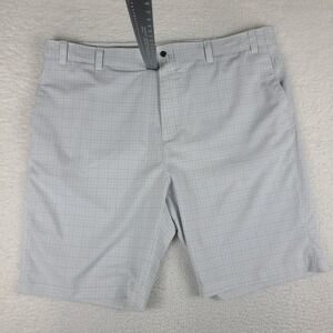 Callaway Shorts Mens 46B Gray Check 11" Inseam Hybrid Chino Performance Golf